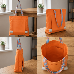 Bolsa de Lona Premium para Colgar el Tapete de Yoga |   Bolsa de Transporte Reutilizable para Esterilla de Pilates y Ejercicio, con Bolsillo Frontal Grande para Mujeres - Product Image 2