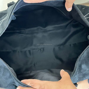 Sac de voyage en cuir suédé personnalisé pour unisexe, polochon de voyage en cuir véritable, sac de nuit Weekender, grande capacité - Product Image 6