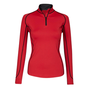 Camisas de equitación para mujer con nuevo diseño, alta calidad, secado rápido, transpirables, con logotipo frontal y paneles de malla. - Product Image 6