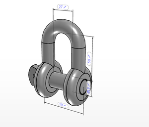 K1059 Galvanized Steel Straight Shackle for Mining Rigging - Product Image 5