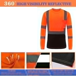 Camiseta de Seguridad Reflectante de Alta Visibilidad, Camiseta de Manga Larga de Alta Visibilidad para Hombre, Buena Calidad - Product Image 2