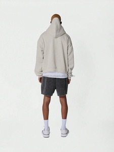 Fabricant de streetwear avec logo personnalisé, sweats à capuche en molleton de coton surdimensionnés, à épaules tombantes, 500 g/m², poids lourd, vierges - Product Image 2