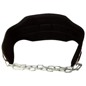 Cinturón de Neopreno Personalizado para Gimnasio, Resistente, Ecológico, con Cadena de Acero para Levantamiento de Pesas y Entrenamiento de Dips - Product Image 1