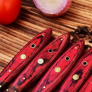 Ensemble de couteaux de chef modernes personnalisés pour la préparation des repas en cuisine, avec des lames affûtées pour trancher, hacher, couper en dés et cuisiner en général - Product Image 4