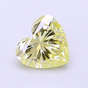 Diamant jaune taille cœur de 1 carat VS2, rare et de couleur fantaisie, diamant brillant non monté pour un chef-d'œuvre de joaillerie de luxe sur mesure - Product Image 1