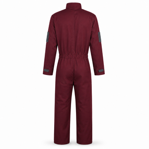 Combinaison de travail respirante pour hommes, personnalisable, avec bordures contrastées, multi-poches, en coton et polyester, pour la construction – Vente en gros - Product Image 3
