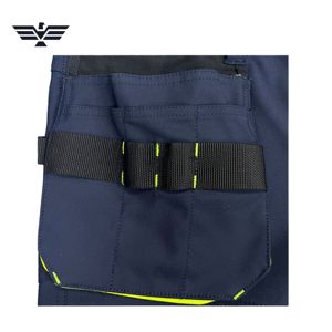Custom Men's Hi Visibility Polyester Heavy Duty Multi-Pocket Utility Construction Work Shorts <b>Stretch</b> <b>Cargo</b> OEM Logo - Product Image 4