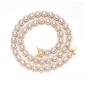 Collar de Moissanita con Corte Esmeralda Iced Out, Joyería de Moda Hip Hop, Regalo para Hombres y Mujeres - Product Image 6