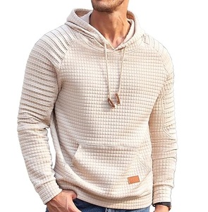 High Quality Custom <b>Thermal</b> Knitted Waffle Hoodie <b>for</b> <b>Men</b> Winter Oversized Heavyweight Pullover <b>Thermal</b> Knit Hooded Streetwear - Product Image 1