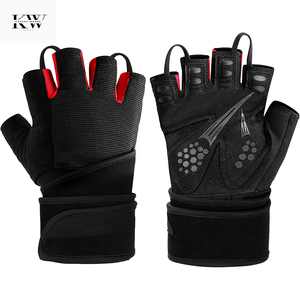 Professional Custom Logo Gym Gloves with Wrist Support – Anti-Slip <b>Silicone</b> <b>Padded</b> Weightlifting Gloves – Breathable Microfiber - Product Image 1