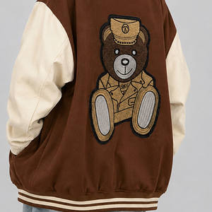 Trendy Women's Custom Varsity Jacket Snap <b>Button</b> Baseball Bomber Letterman <b>Coat</b> College Style Premium Casual Streetwear Fashion - Product Image 2