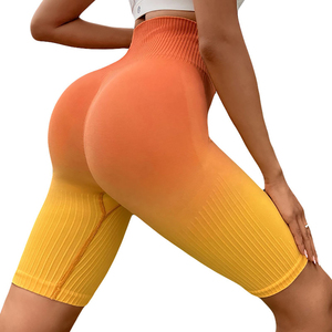 Breathable Quick Dry High Elastic Four-Way Stretch High Waist Yoga <b>Shorts</b> Solid Gym Fitness <b>Leggings</b> Seamless for Women - Product Image 1