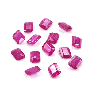 Rubis naturels non traités du Mozambique, octogones calibrés 5x7mm, pierres précieuses de rubis naturelles facettées pour la création de bijoux, prêtes à l'emploi - Product Image 3