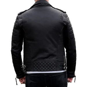 Chaqueta de Lona y Cuero Genuino para Hombre, con Cierre, Color Sólido, Estilo Invernal, Duradera, Ecológica y Transpirable, Venta al Por Mayor - Product Image 5