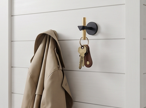 Premium Gold And <b>Black</b> Metal Wall <b>Hook</b> Stylish Storage Organizer Perfect For Modern Home Decor And Functional Wall Display - Product Image 3