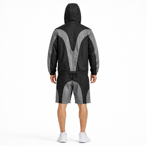 Chaqueta cortavientos de nailon reflectante personalizada OEM, traje deportivo ligero y transpirable, venta al por mayor B2B, chaquetas para hombre de EE. UU. - Product Image 2