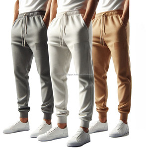 Men's Activewear <b>Joggers</b> Sweatpants Elastic Waist Flat Front <b>Stacked</b> Outdoor Sweat Pants Casual Style Cotton Track Pant Trousers - Product Image 5