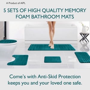 Tapis de salle de bain en coton doux et absorbant, écologique, imperméable, antidérapant pour la maison et l'hôtel à bas prix - Product Image 2