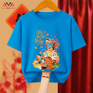 Camiseta de Mujer 100% Algodón, Cuello Redondo, Manga Corta, Tejido de Sarga, Transpirable, Ecológica, Informal/Playera, con Estampado Gráfico Azul - Product Image 5