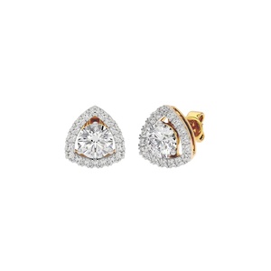 Boucles d'oreilles en moissanite, forme goutte d'eau, avec halo, pour femmes, cadeau pour mariage ou fête - Product Image 1