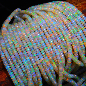 Cuentas facetadas de ópalo etíope AAA de 3-5 mm, hebras de 16 pulgadas, cuentas de ópalo etíope para la fabricación de joyería - Product Image 3