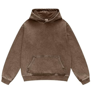 Chándal con Capucha y Cremallera para Hombre, Bordado, Color Sólido, Forro Polar, Hombros Caídos, Corte Regular, Ropa Urbana de Invierno, 100% Algodón, Logotipo Personalizado - Product Image 1