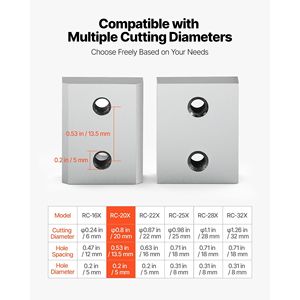 6 lames de rechange pour mâchoires, 3/4 pouces, 20 mm # 6 coupe-fers électriques à double lame CR12MOV haute dureté - Product Image 6