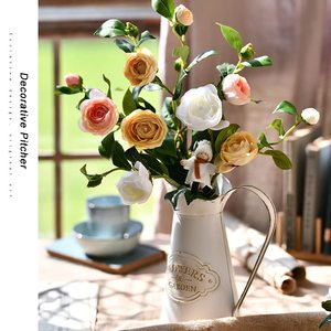Vintage Metal Flower Garden Decorative Pitcher Vase Rustic Farmhouse Floral Display <b>Jug</b> - Product Image 5