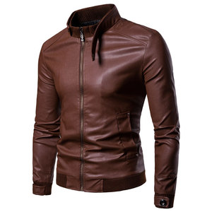 New Arrival Factory Direct Sale <b>Long</b> Sleeves <b>Men</b> Leather <b>Jacket</b> Customized Wholesale Leather Winter <b>Jacket</b> - Product Image 1