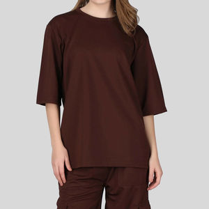 Camisetas de Verano Holgadas para Mujer, de Manga Corta, Color Sólido, 100% Algodón, Transpirables, Cómodas, Tallas Grandes, Estilo Urbano - Product Image 6