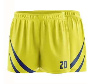 Ensemble de shorts de football en tissu durable avec taille élastique, couleur unie, pour sports de plein air, avec impression de logo personnalisé - Product Image 3