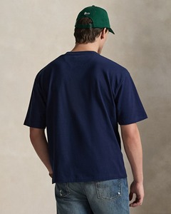 Camiseta de Algodón para Hombre, Cuello Redondo, Manga Corta, Color Azul Marino, Corte Regular, Estilo Casual, Tejido Jersey - Product Image 3