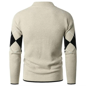 LASARO INTERNATIONAL Factory Made Solid Color Fine Knit Casual <b>Men</b> <b>Cardigan</b> <b>Long</b> Sleeve Comfortable Daily Travel Sweater 100% - Product Image 4