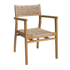 เก้าอี้รับประทานอาหารพร้อมที่รองหลังและที่นั่งทำจากหวายสำหรับห้องรับประทานอาหารและร้านอาหารใช้เก้าอี้พักผ่อน - Product Image 4