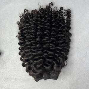 CdyHairVN vente d'Halloween sur cheveux bruts en vrac Eurosian Curly Extensions de couleur naturelle 100% cheveux en vrac humains - Product Image 1