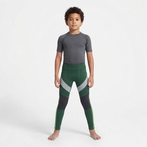 Pantalones de Compresión para Niñas con Bloques de Color, Ajustados, de Spandex y Nailon Elástico, para Artes Marciales, Estilo Infantil - Product Image 2