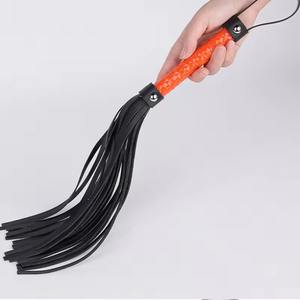 Fouet en cuir PU sur mesure pour l'entraînement des chevaux et le cosplay, avec pompon en cuir, fétiche BDSM - SPALL JP SPORTS SJS-HF-0037 - Product Image 4