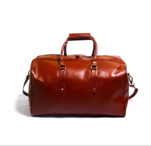 Bolsa de Viaje de Cuero Genuino a la Moda, Bolsa de Lona de Gran Capacidad para Viajes de Negocios, para Hombres y Mujeres - Product Image 1