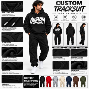 Conjunto Deportivo para Hombre con Estampado 3D, Sudadera con Capucha y Pantalones Jogger con Logotipo Personalizado, Fabricante Mayorista de Ropa Deportiva - Product Image 6