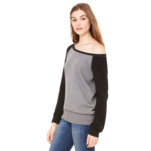 Bella + lienzo invierno 3D tejido algodón/bambú señoras cuello ancho esponja polar sudadera - Product Image 3