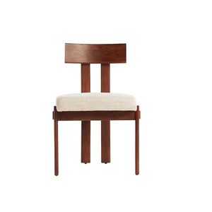 Solid Teak Wood Modern <b>Dining</b> <b>Chair</b> Minimalist Design Upholstered Seat Wooden Frame Elegant Restaurant Hotel Cafe Furniture - Product Image 3