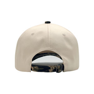 Casquettes de baseball personnalisées en gros à 5 panneaux avec visière imprimée léopard et motif deux feuilles camouflage - Product Image 5