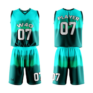 Ensembles d'uniformes de basketball universitaires en gros, imprimés par transfert thermique, respirants, anti-humidité, antibactériens, 100 % polyester maille - Product Image 6