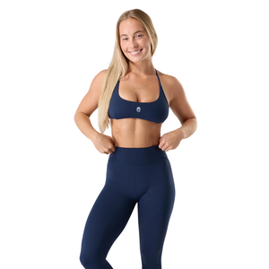 เสื้อชั้นในกีฬาแบบไร้ตะเข็บสำหรับผู้หญิง Anchor Navy สายรัดแบบพิเศษ รองรับแรงกระแทกสูง ยืดหยุ่นได้ เหมาะสำหรับโยคะ ฟิตเนส ออกกำลังกาย และชุดกีฬา - Product Image 3