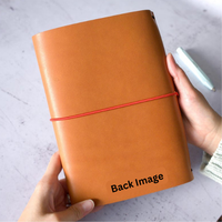 Couverture de carnet de voyage A5 en cuir fait main, style professionnel, avec fermeture élastique, rechargeable, compatible A5