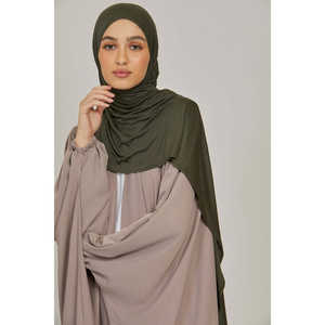 Hijab instantané en jersey kaki de qualité supérieure, accessoire vestimentaire musulman traditionnel - Product Image 5