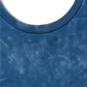 T-shirt uni délavé à l'acide pour homme, 100 % coton, tricoté, respirant, coupe classique, idéal pour l'été - Product Image 2
