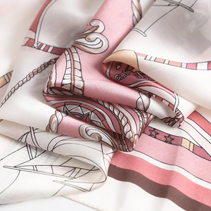 Pañuelo Cuadrado de Seda 100% Poliéster, Estampado Personalizado, de Lujo, Casual, para Mujer, con Diseño de Alta Calidad, Estilo Primavera-Verano - Product Image 4