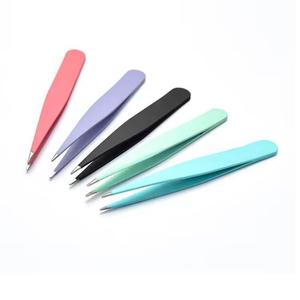 Juego de Pinzas para Pestañas de Acero Inoxidable de Precisión, Punta Suave, 5 Colores, para Herramientas de Extensión de Pestañas - Product Image 2