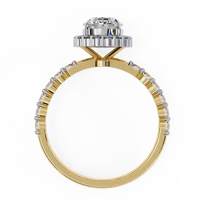 Anillo de Oro con Diamante Sintético Radiante de 1.00 Quilates, Sublime, con Detalles Brillantes Laterales, Unisex, para Propuesta de Matrimonio - Product Image 2